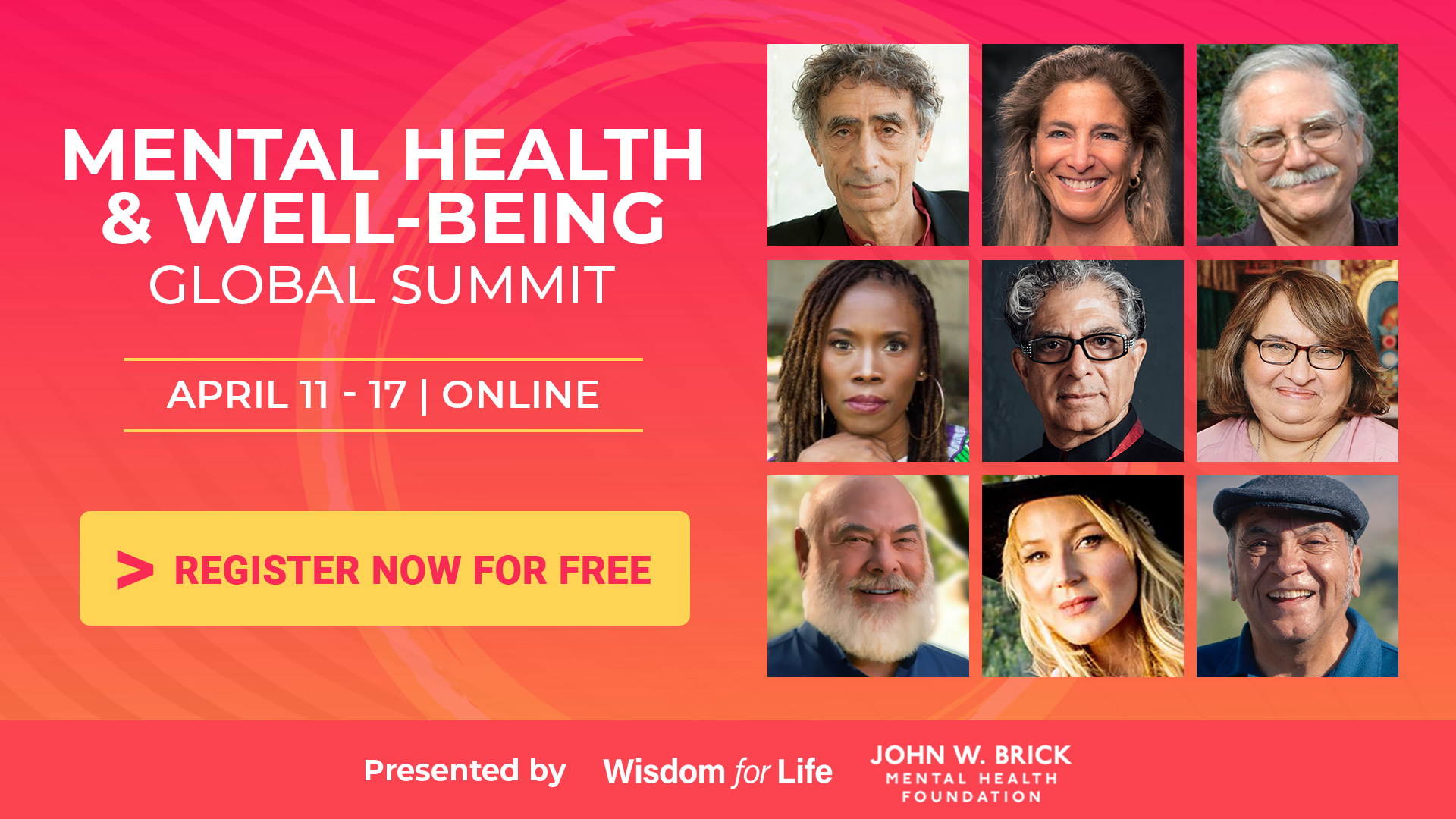 Mental Health & Well-Being Global Summit, April 11-17, 2023 Online